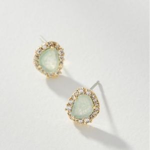 Anthropologie Seafoam Gem Earrings